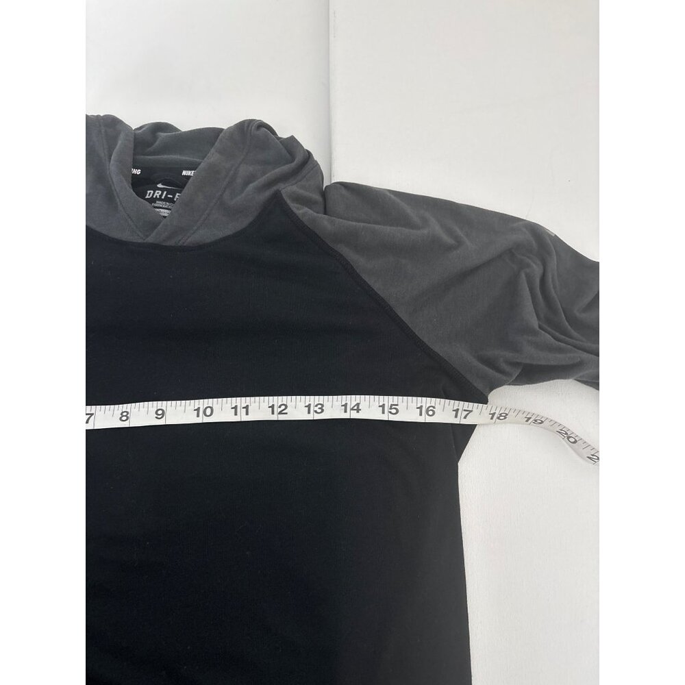 Nike Dri-Fit Running Hoodie Sz M Black Gray Athleisure Zipper Pocket (2013-2016) - Picture 5 of 11